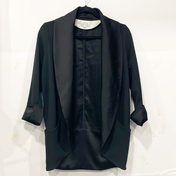 Wilfred Aritzia Women Blazer Open Face North Sz 2 Minimalist Black - Picture 2 of 10